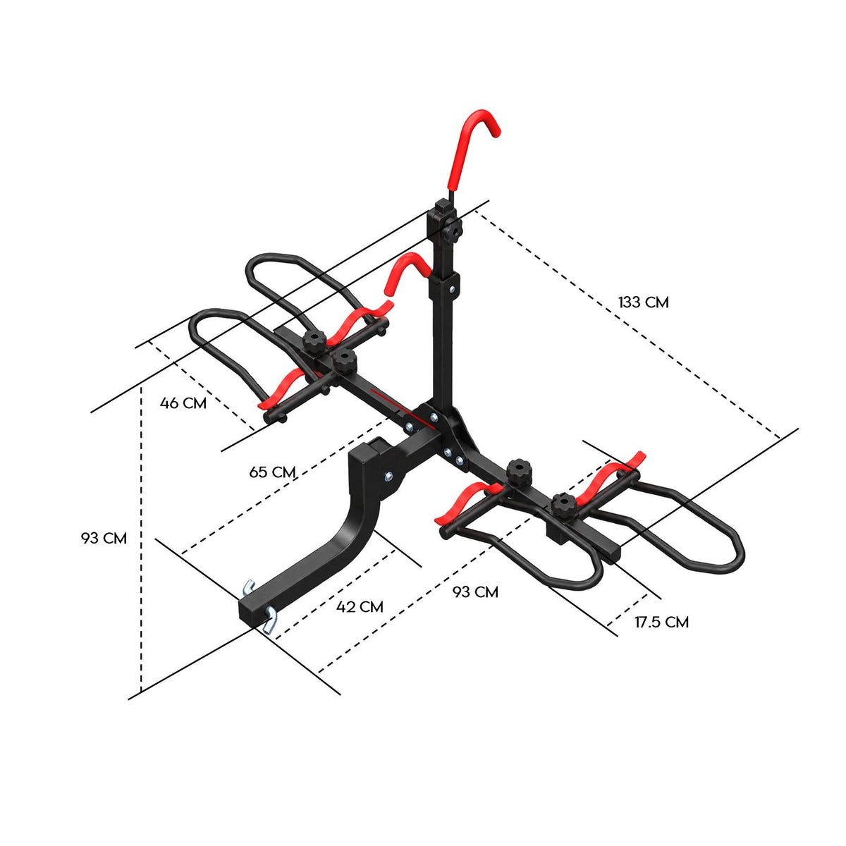 Car Bike Rack 2-Bicycle Rear Holder - SUV Hitch Mount Platform
