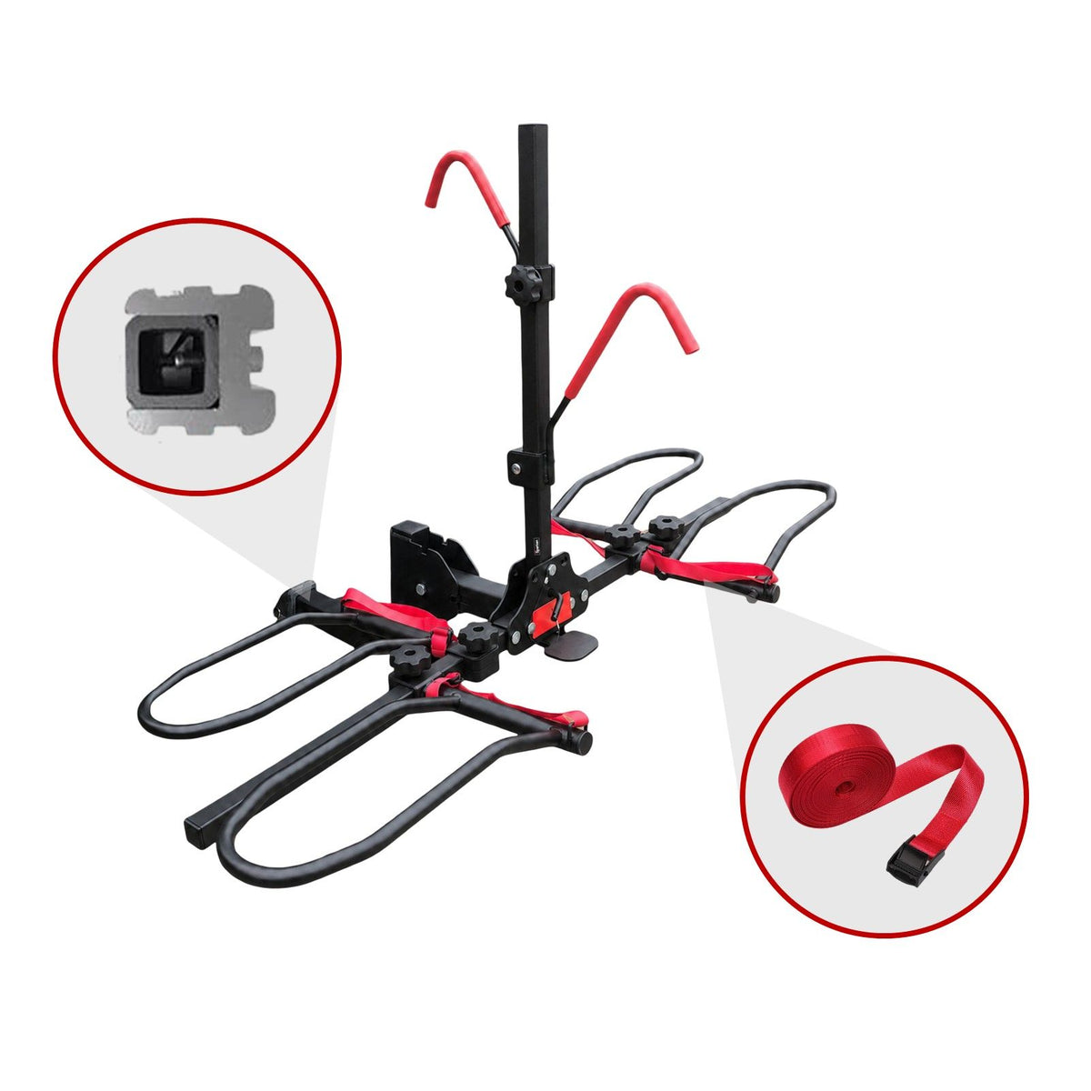 Car Bike Rack 2-Bicycle Rear Holder - SUV Hitch Mount Platform