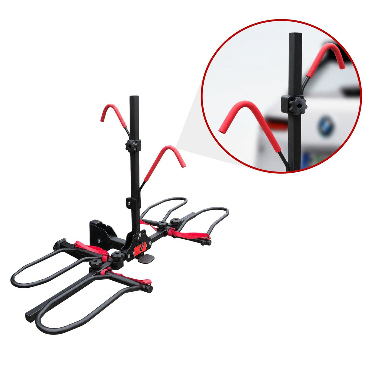 Car Bike Rack 2-Bicycle Rear Holder - SUV Hitch Mount Platform