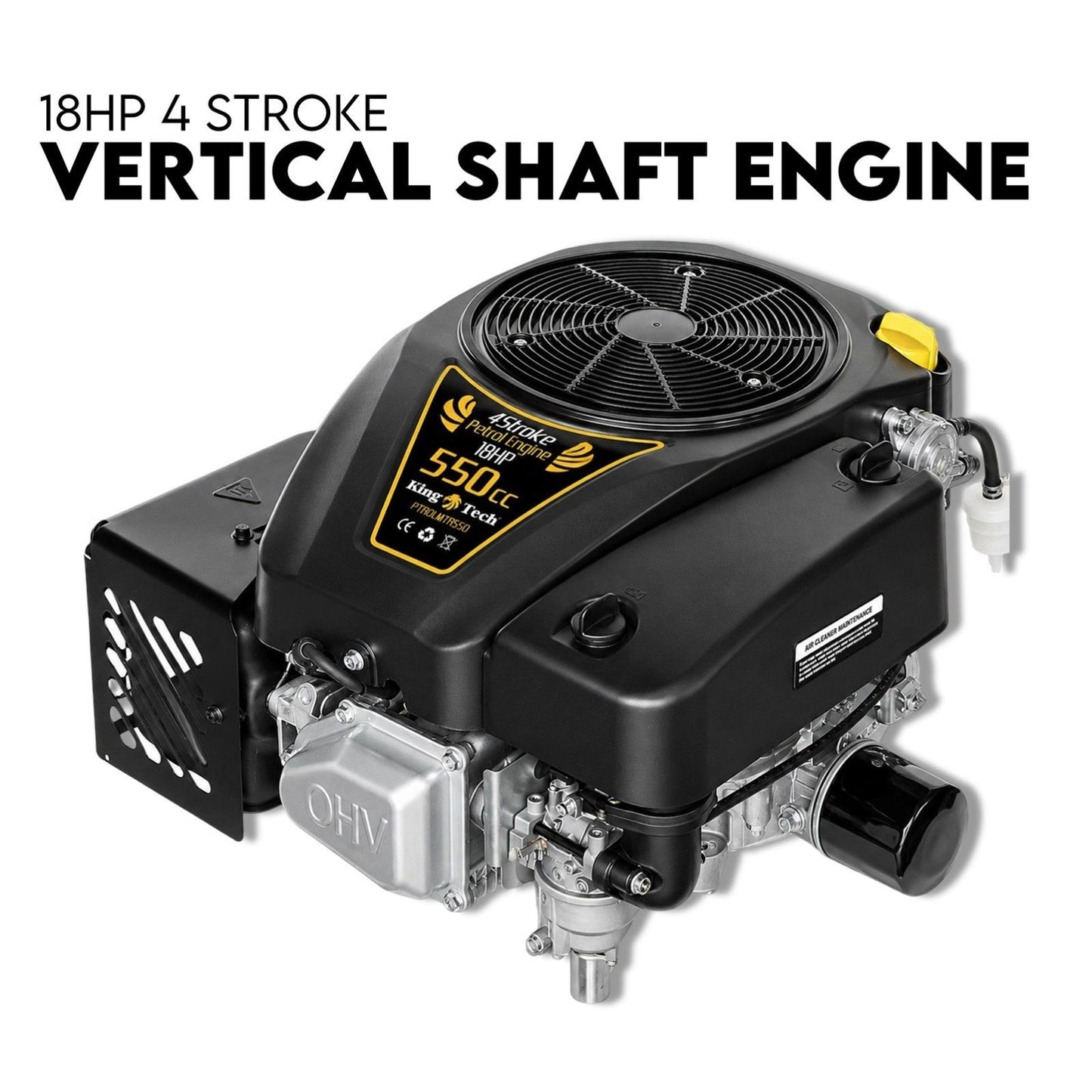 Lawn Mower Engine Petrol 18HP Vertical Shaft 4 Stroke OHV Ride-On Motor