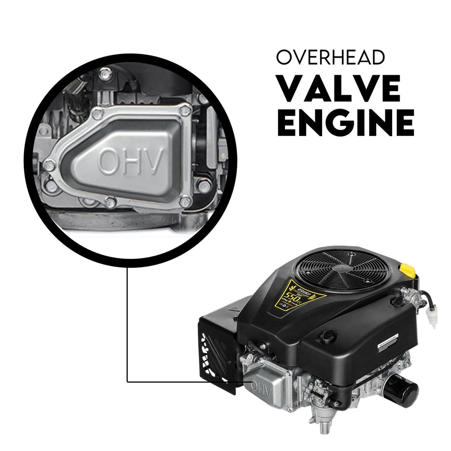Lawn Mower Engine Petrol 18HP Vertical Shaft 4 Stroke OHV Ride-On Motor