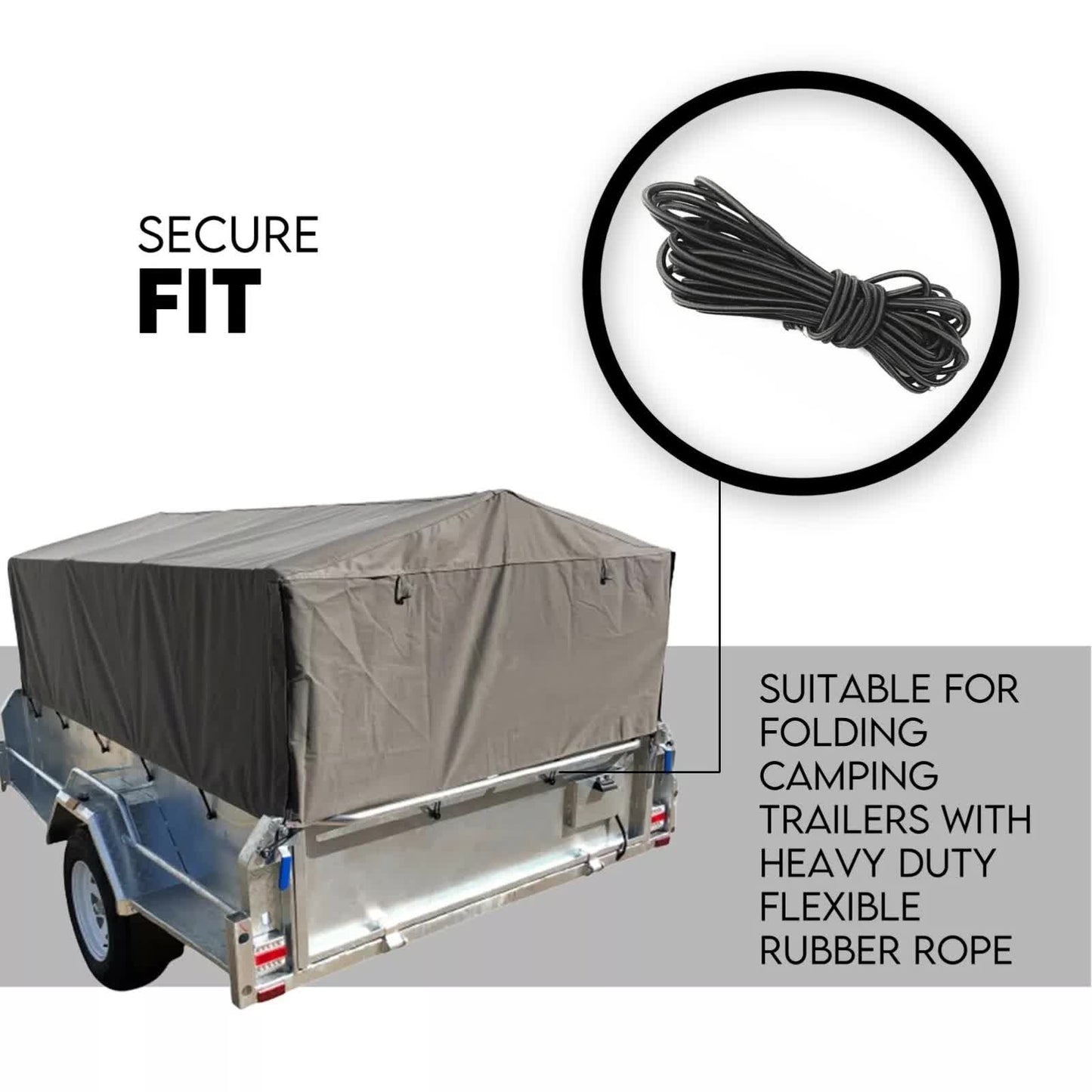 Trailer Cage Canvas Tarp Cover 900MM for 6x4 High-Quality Cage Universal - 3FT