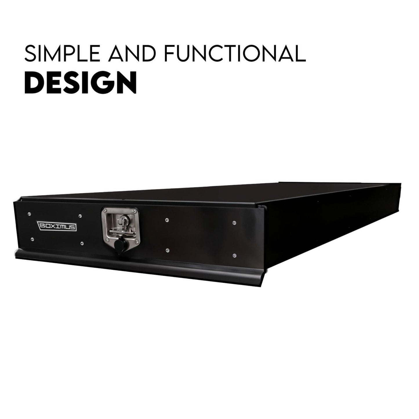 Under Tray Body Tool Box Trundle Drawer 1500mm Long UTE Truck Toolbox - Black