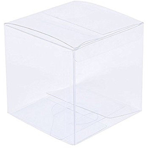 10 Pack of  12cm Square Cube Box - Large Bomboniere Exhibition Gift Product Showcase Clear Plastic Shop Display Storage Packaging Box