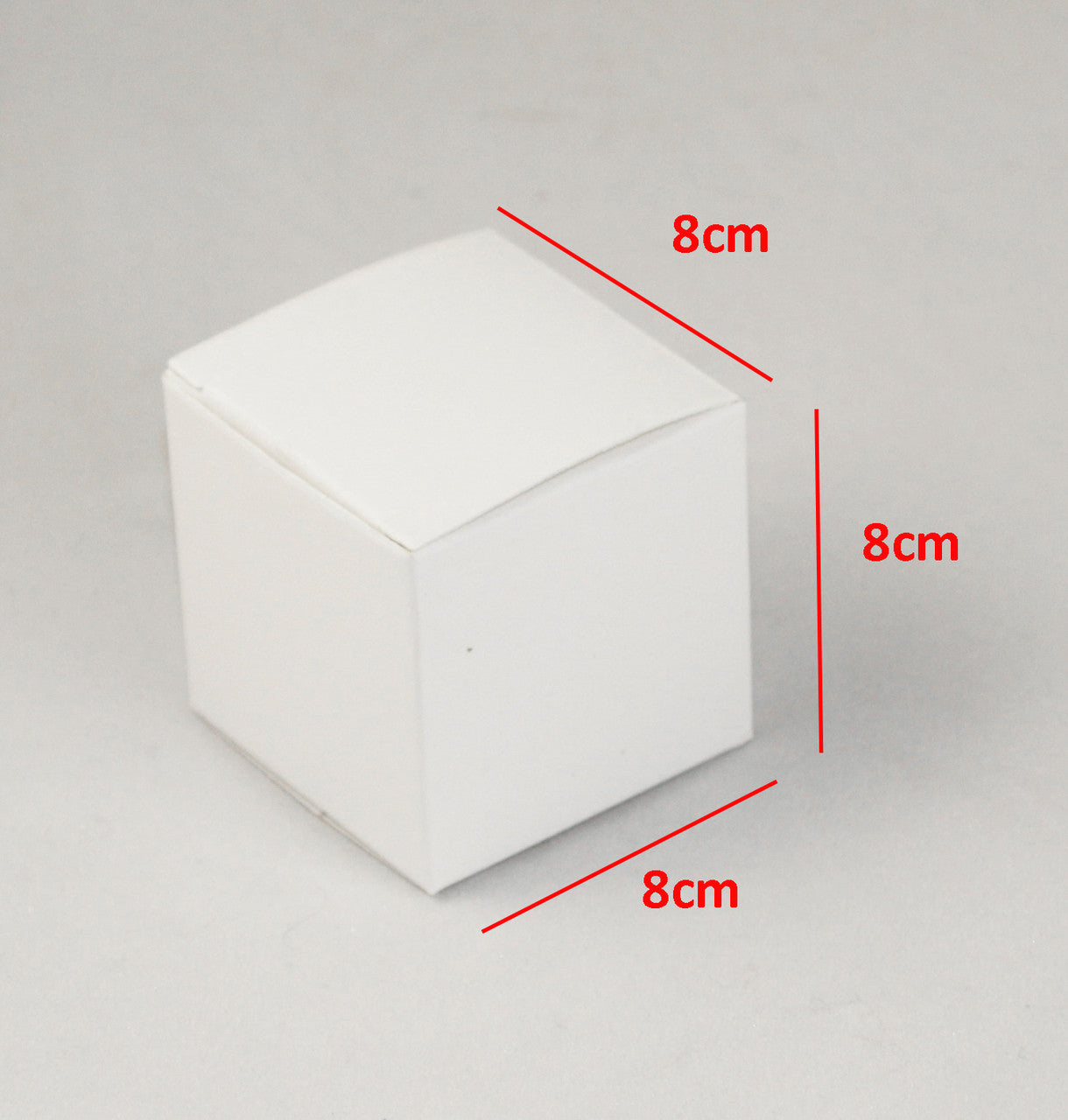 50 Pack White 8x8x8cm Square Cube Card Gift Box - Folding Packaging Small Rectangle Square for Wedding Jewelry Gift Party Favor Candy Chocolate Soap Box