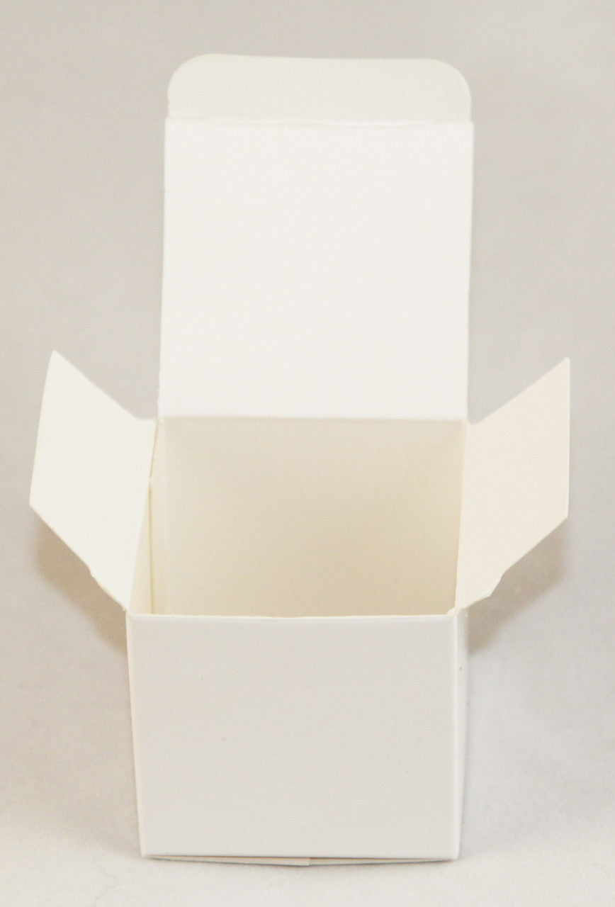 50 Pack White 8x8x8cm Square Cube Card Gift Box - Folding Packaging Small Rectangle Square for Wedding Jewelry Gift Party Favor Candy Chocolate Soap Box