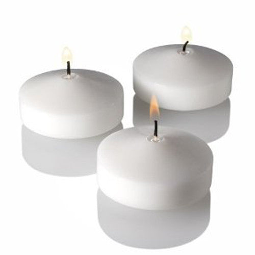 50 Pack White Wax Floating Candles - 8cm, Wedding Party Home Event Decoration