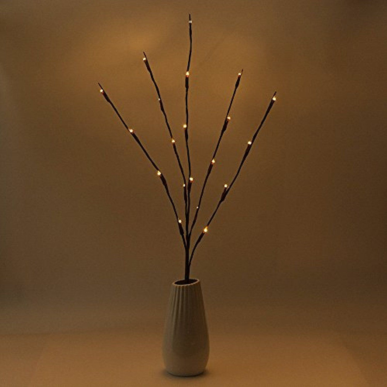 5 Sets LED Light Bunch Stem - Warm White Battery Fairy Lights, 50cm High, 20 Bulbs/Petals