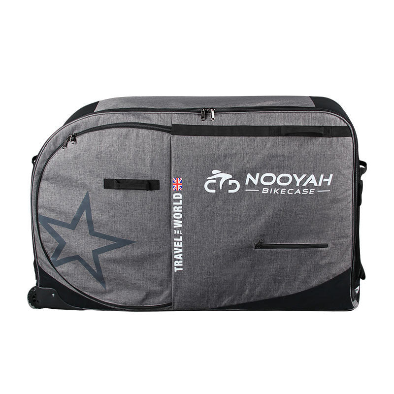 NOOYAH Bike Travel Bag Case Plane Boat Shipping Transport, Fits Cross Country All Mountain Bike, MTB, TT, Road Triathlon Bike 29er 700c