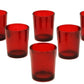 20 Pack Red Glass Votive Tealight Candle Holders House Party Centerpiece Xmas Wedding Decor Glass Candlestick Party Decorations Bridal Valentines Event