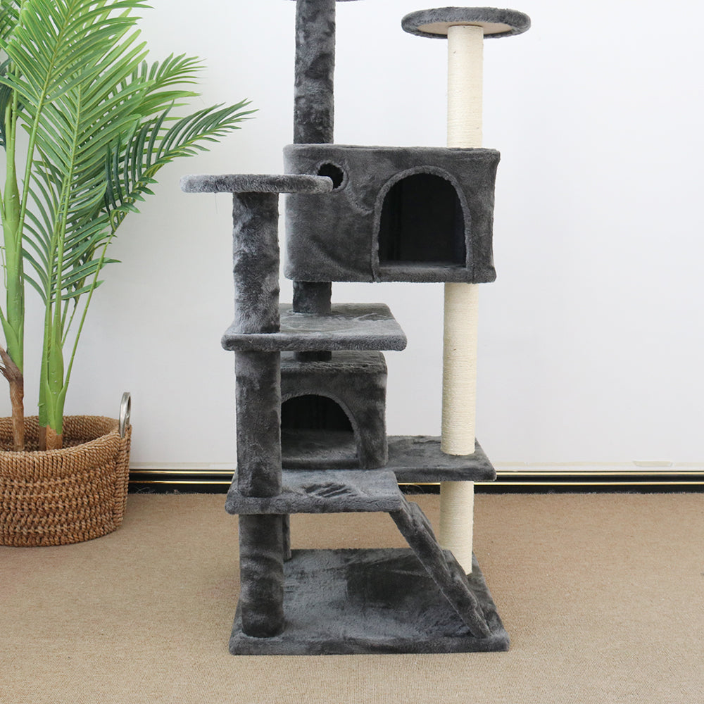 Cat Scratching Tree CATIO Chipboard Flannel - Abstract Deluxe 50x50x127cm