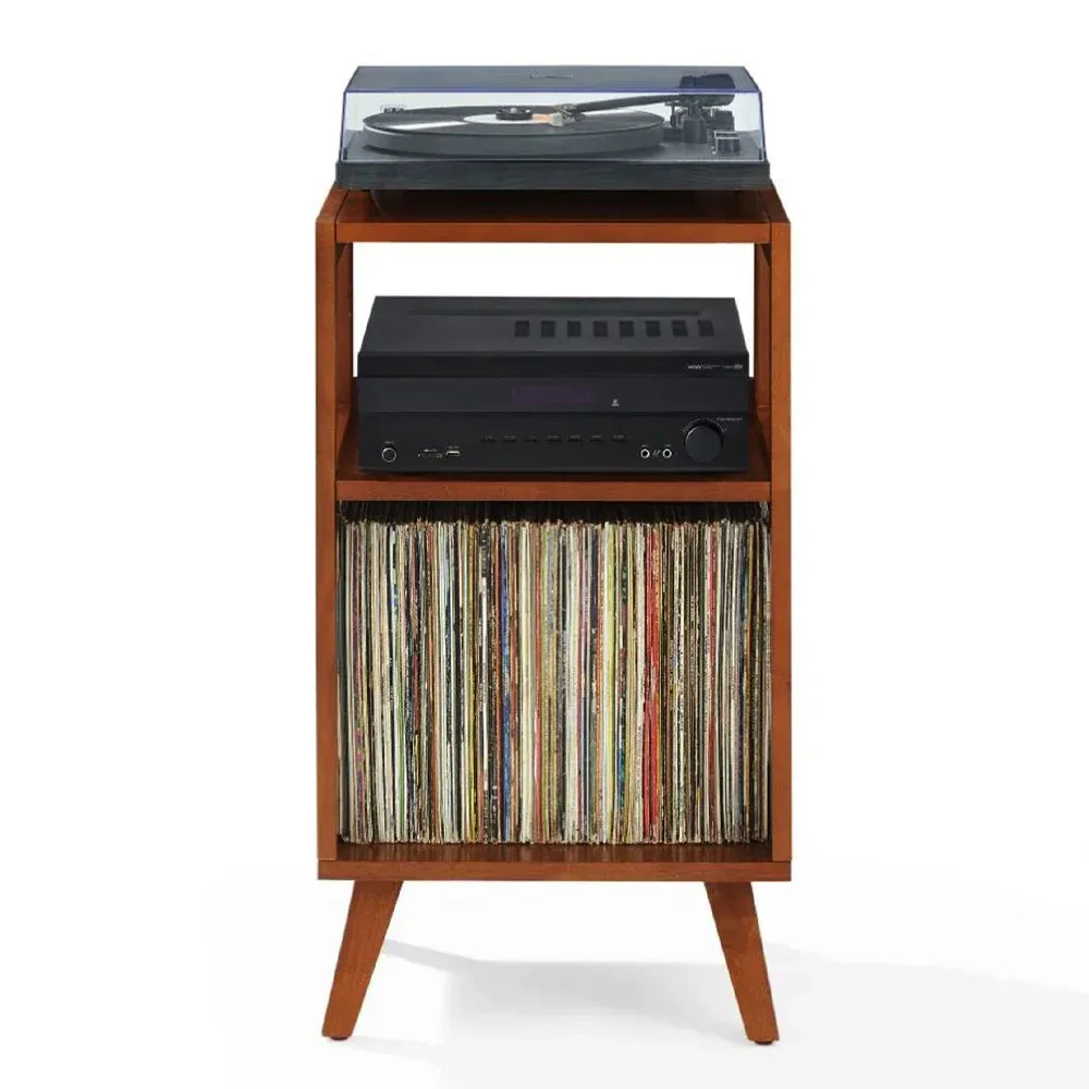 Crosley Voyager Bluetooth Portable Turntable + Crosley Asheville Stand Bundle - Amethyst