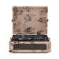 Crosley Voyager Bluetooth Portable Turntable + Crosley Asheville Stand Bundle - Floral