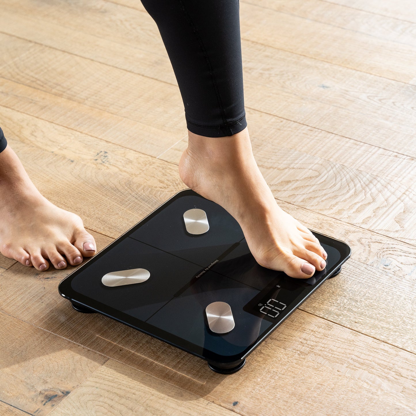 Jade Yoga Harmony Mat Midnight & Etekcity Scale for Body Weight and Fat Percentage Black Bundle