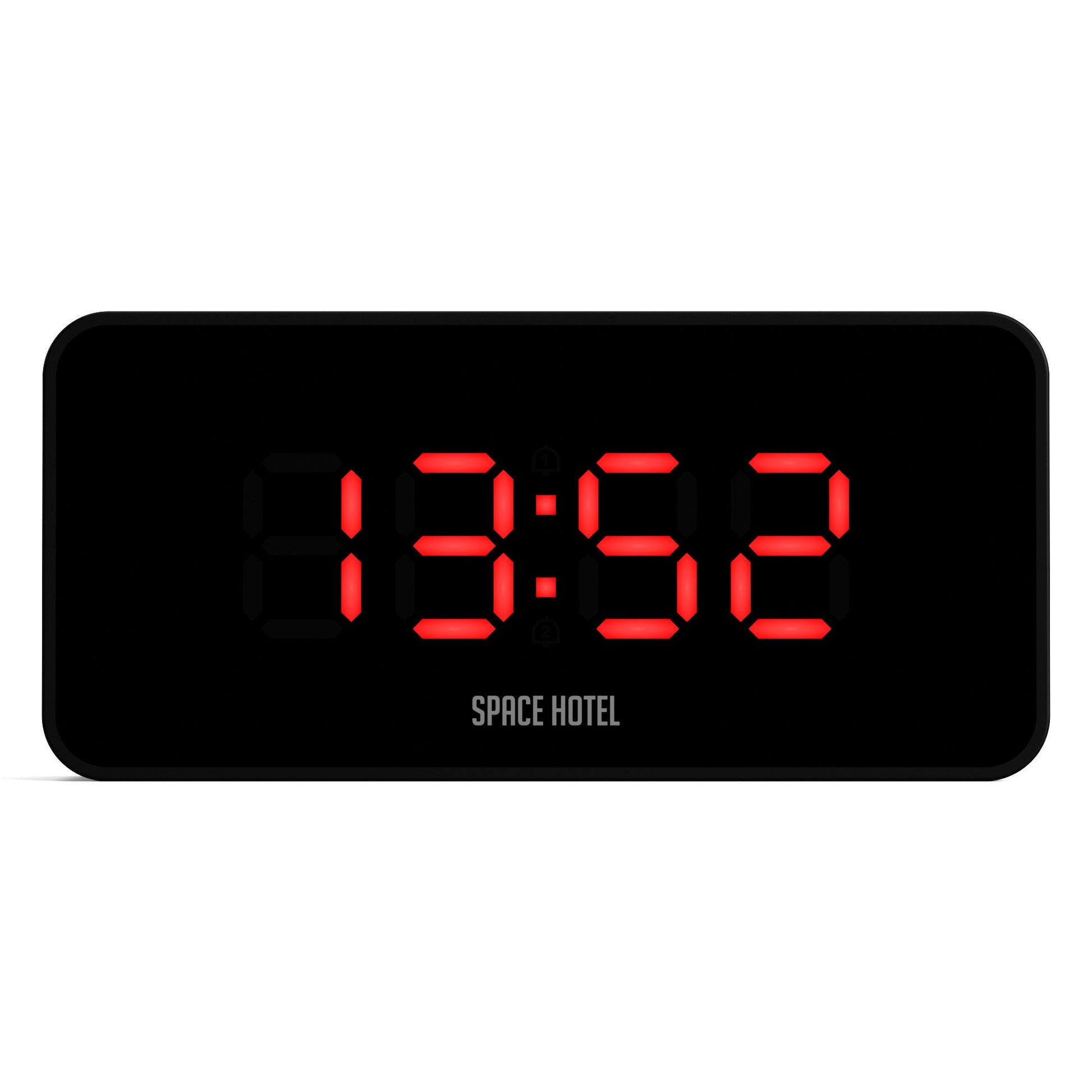 Newgate Space Hotel Hypertron Alarm Clock Black Case - Black Lens - Red Led