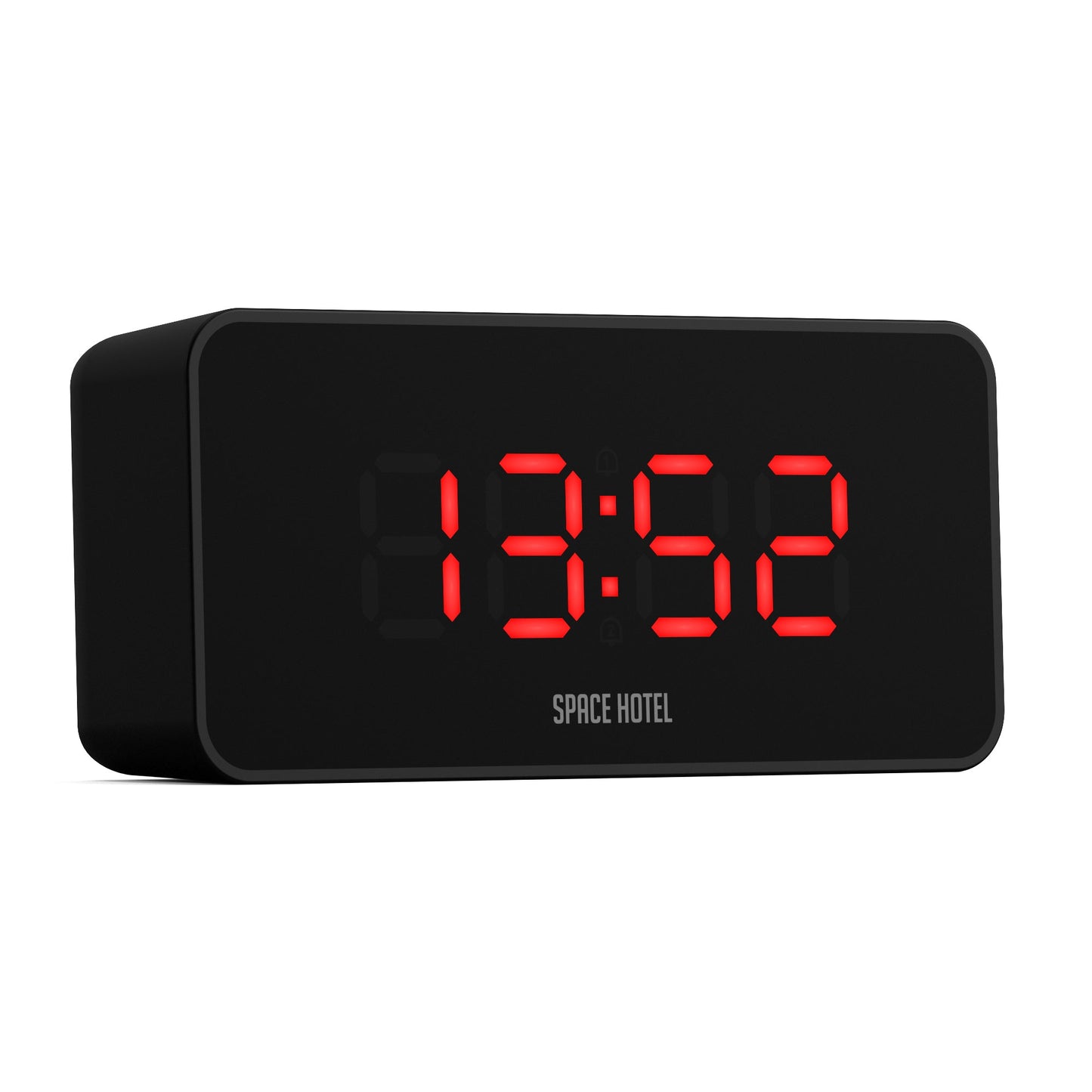 Newgate Space Hotel Hypertron Alarm Clock - Black Case, Black Lens, Red LED