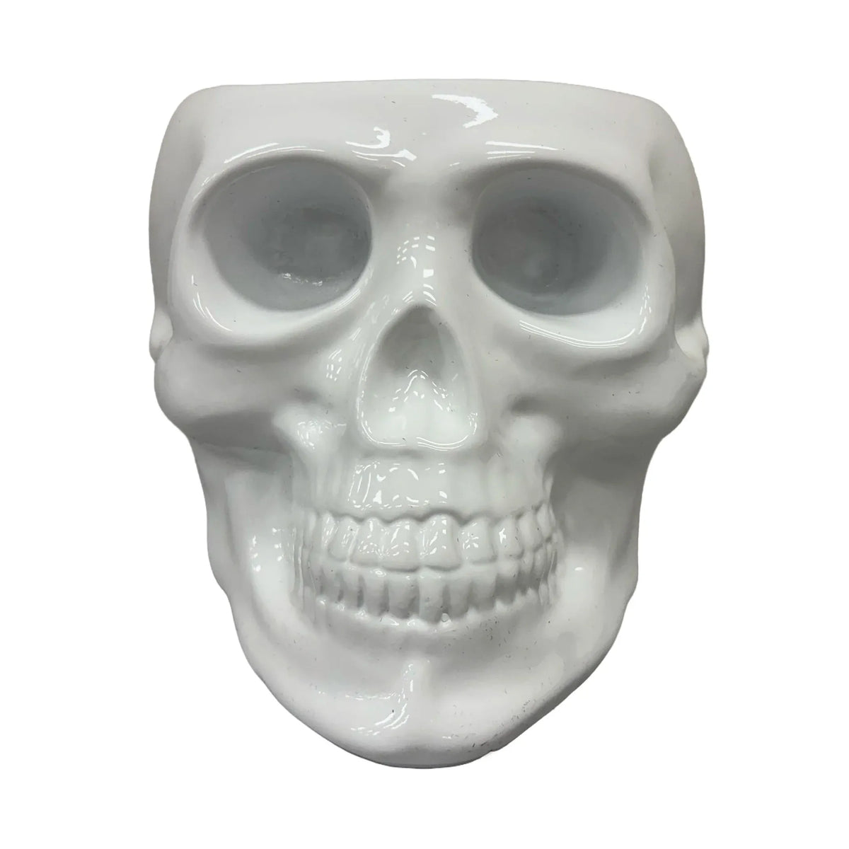 Urban Attitude Skull Statue - Matte White