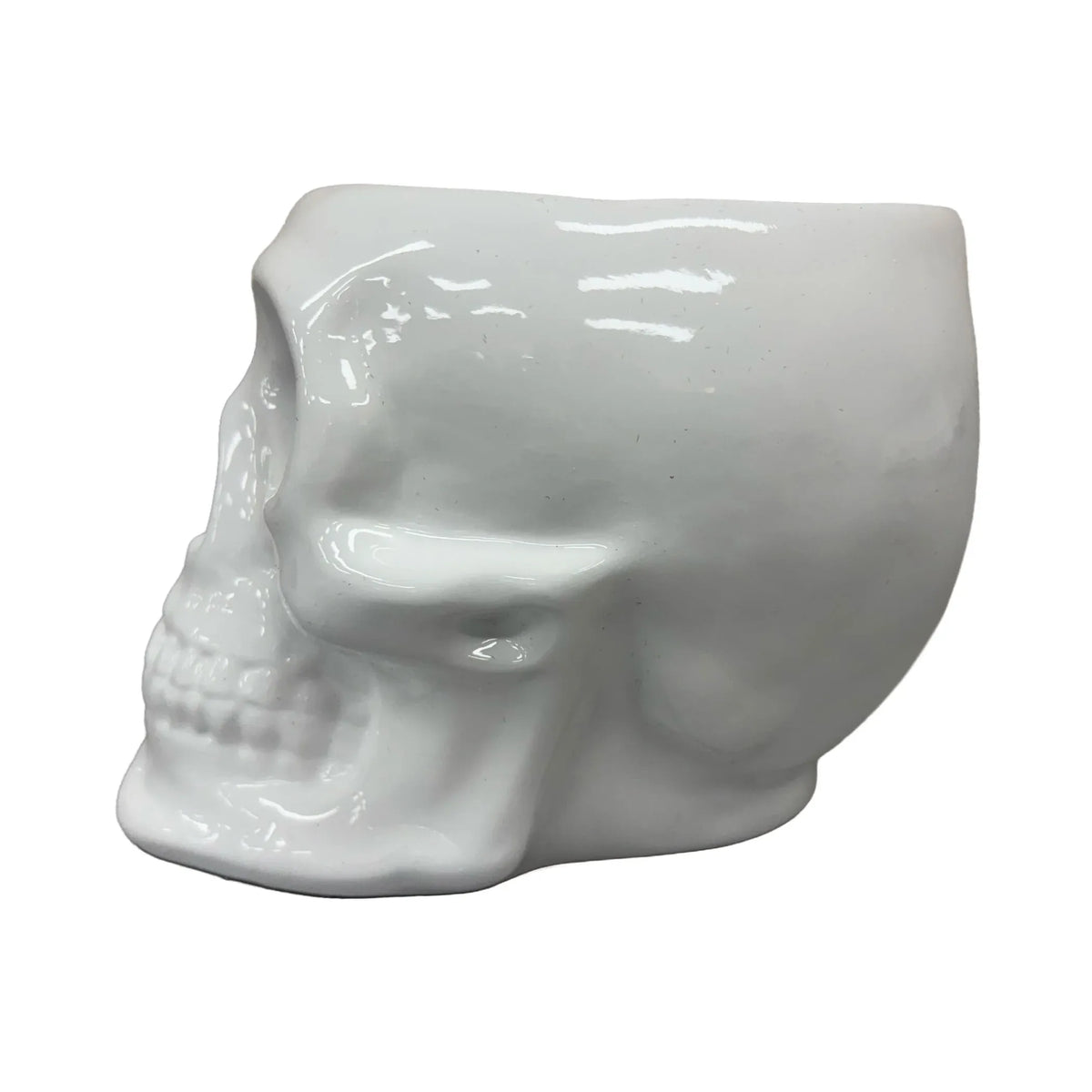 Urban Attitude Skull Statue - Matte White