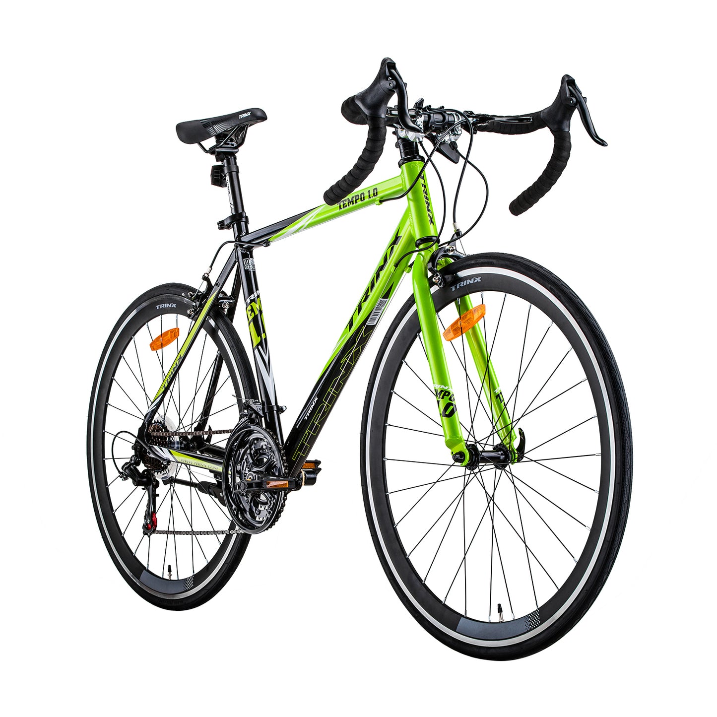 Road Bike Trinx TEMPO1.0 Shimano 21 Speed 59cm Frame Black/Green