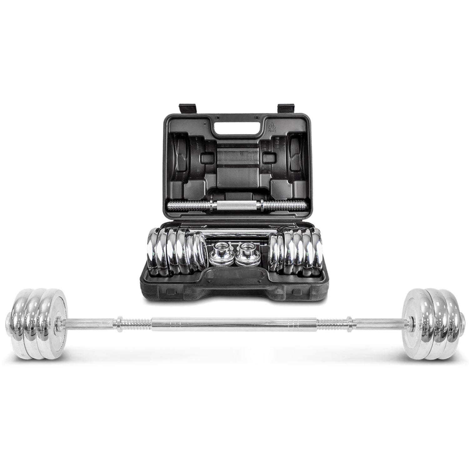 LSG 2-in-1 Dumbbell Barbell Set with Case 30kg