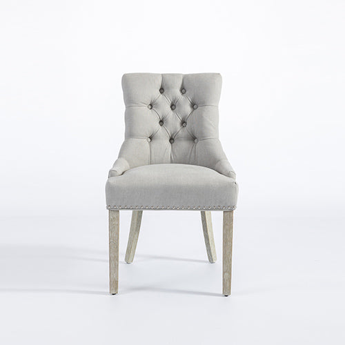 Co2X Dining Chair Light Grey White Wash Legs