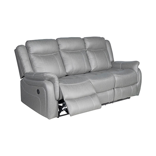 Recliner Sofa 3-2-1 Seater Finest Grey Fabric with Sturdy Construction Metal Mechanism