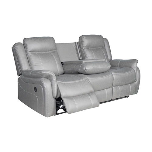 Recliner Sofa 3-2-1 Seater Finest Grey Fabric with Sturdy Construction Metal Mechanism