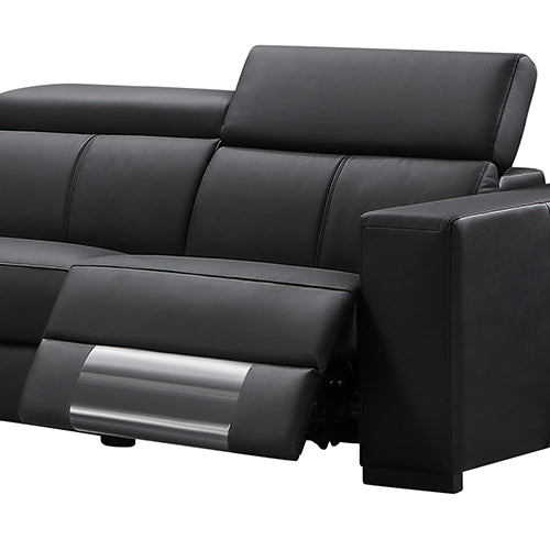 Washington Leather Corner Sofa 6 Seater with 2 Recliners and Reversible Console