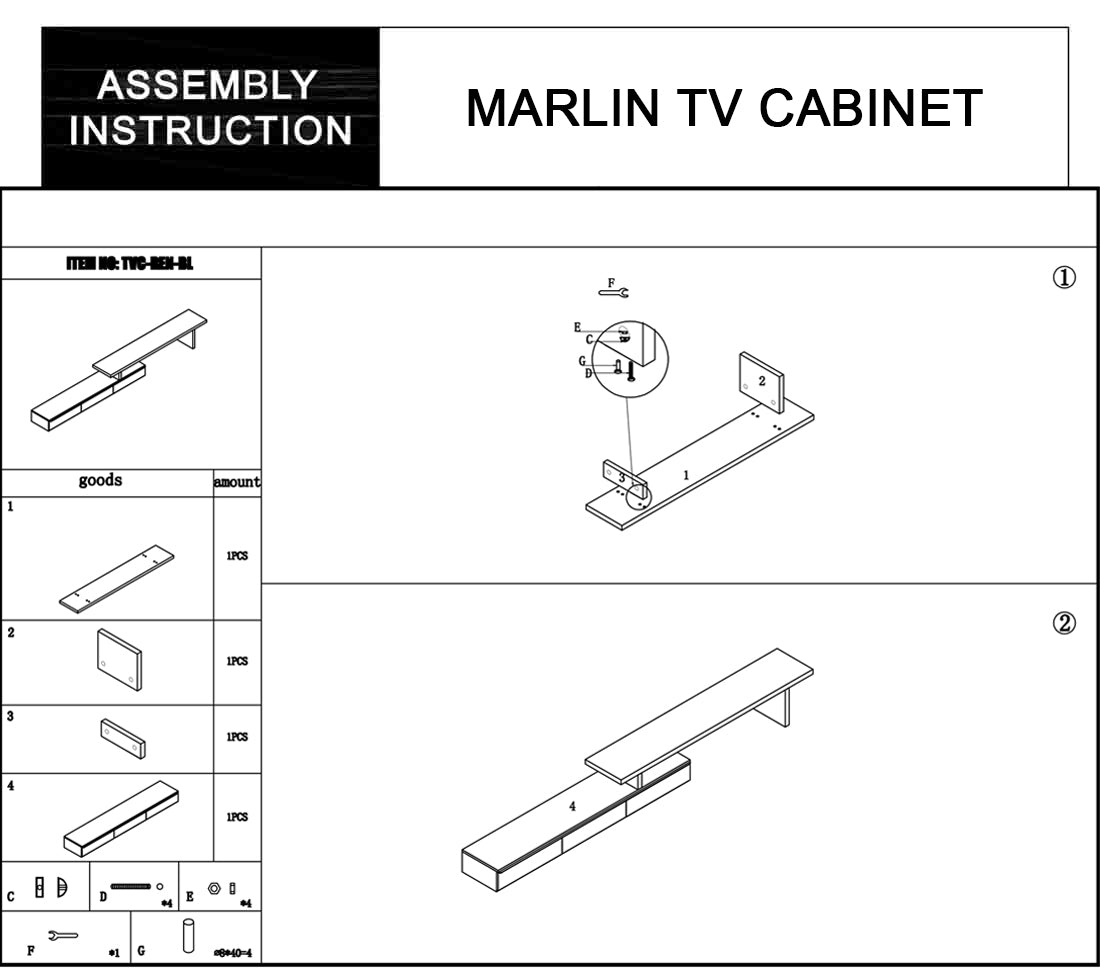 Marlin Tv Unit White