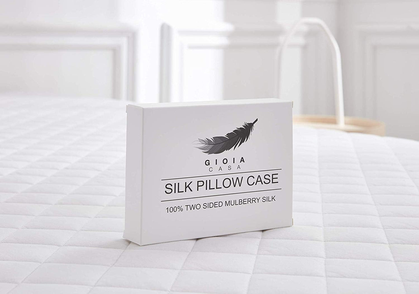 Luxury Pillowcase Set of 2 100% Pure Mulberry Silk on Both Sides - Charcoal