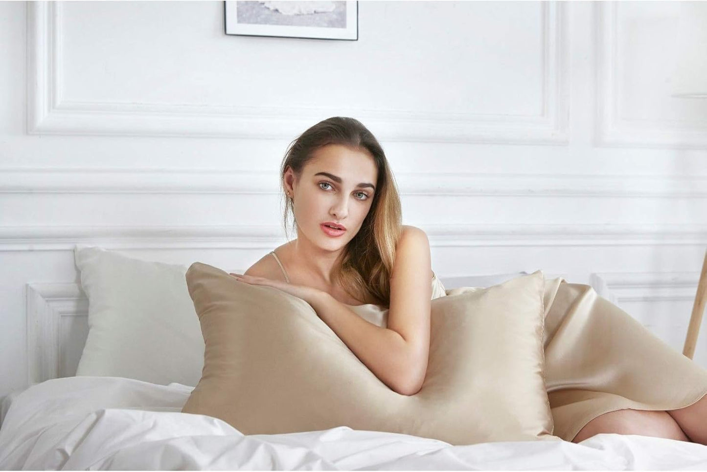 Luxury Pillowcase Set of 2 100% Pure Mulberry Silk on Both Sides - Champagne