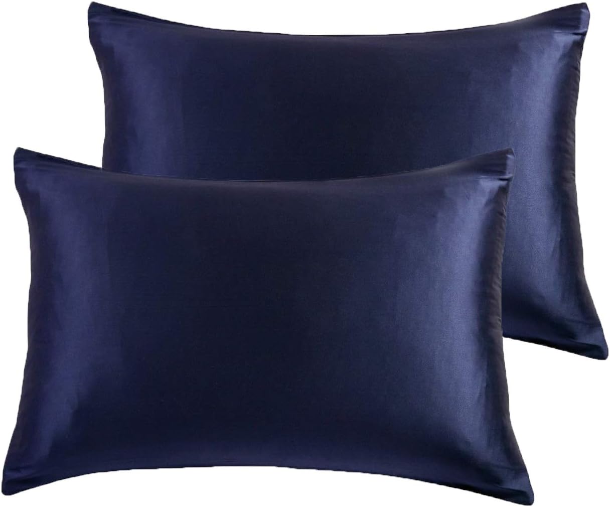 Luxury Pillowcase 2 Pack - 100% Pure Mulberry Silk on Both Sides - Navy Blue