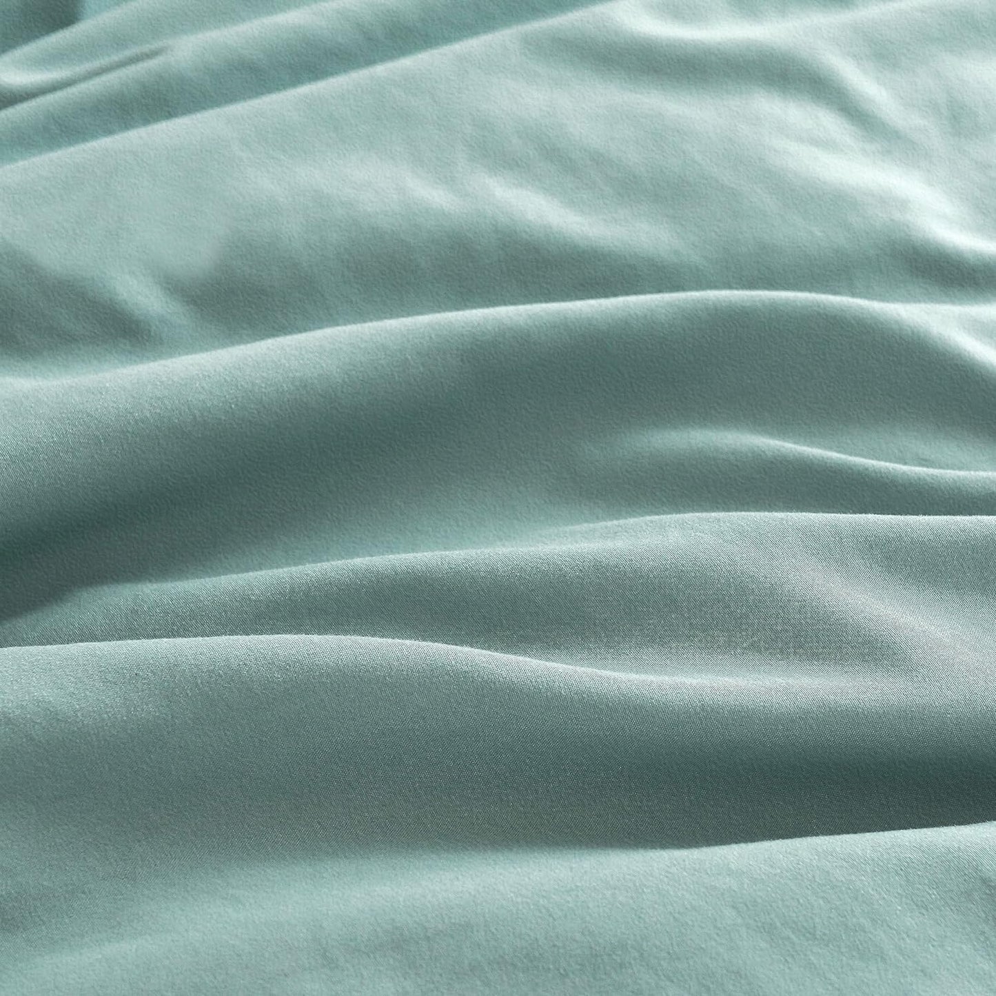 Vintage Washed Microfiber Quilt Cover Set 2PCS - Seafoam - Single