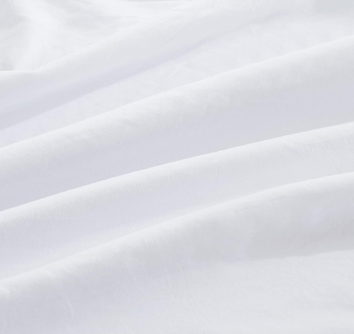 Vintage Washed Microfibre Sheet Set with 1 Pillowcase - White - Single