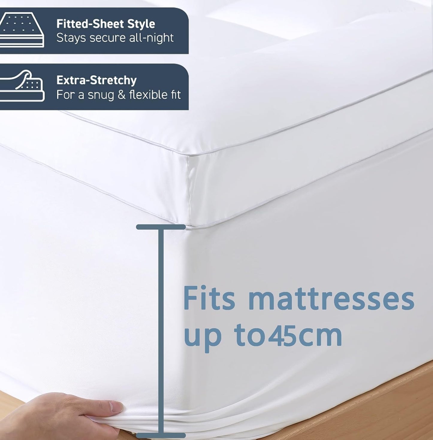 Luxury Extra Thick 1000GSM Mattress Topper - Single