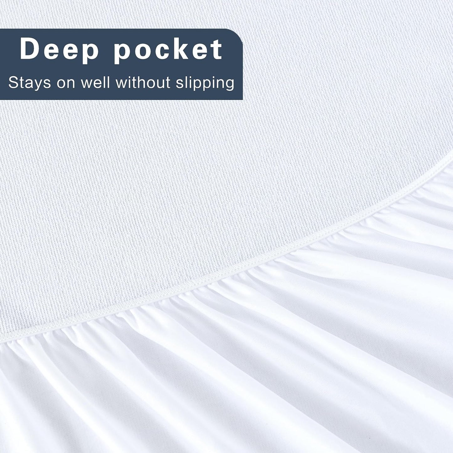 Luxurious Microfibre Terry Toweling Mattress Protector - Double