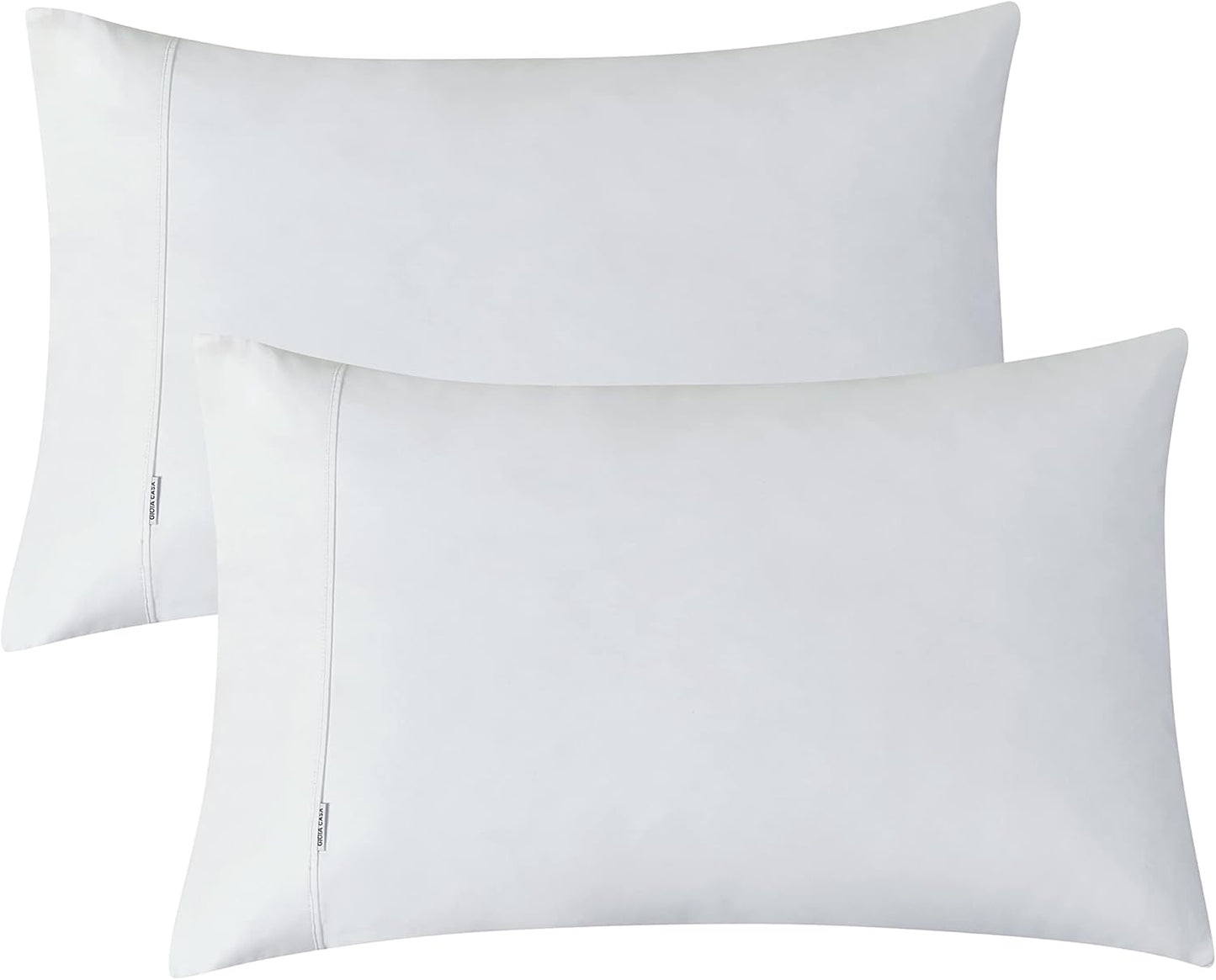 Vintage Washed 100% Cotton Sheet Set with 2 Pillowcases - White - King