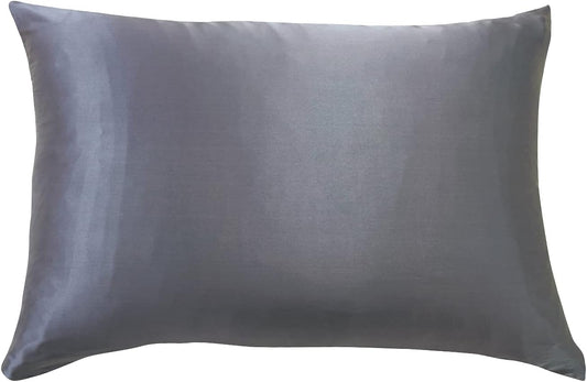 Luxury Pillowcase - 100% Pure Mulberry Silk on Both Sides - Charcoal