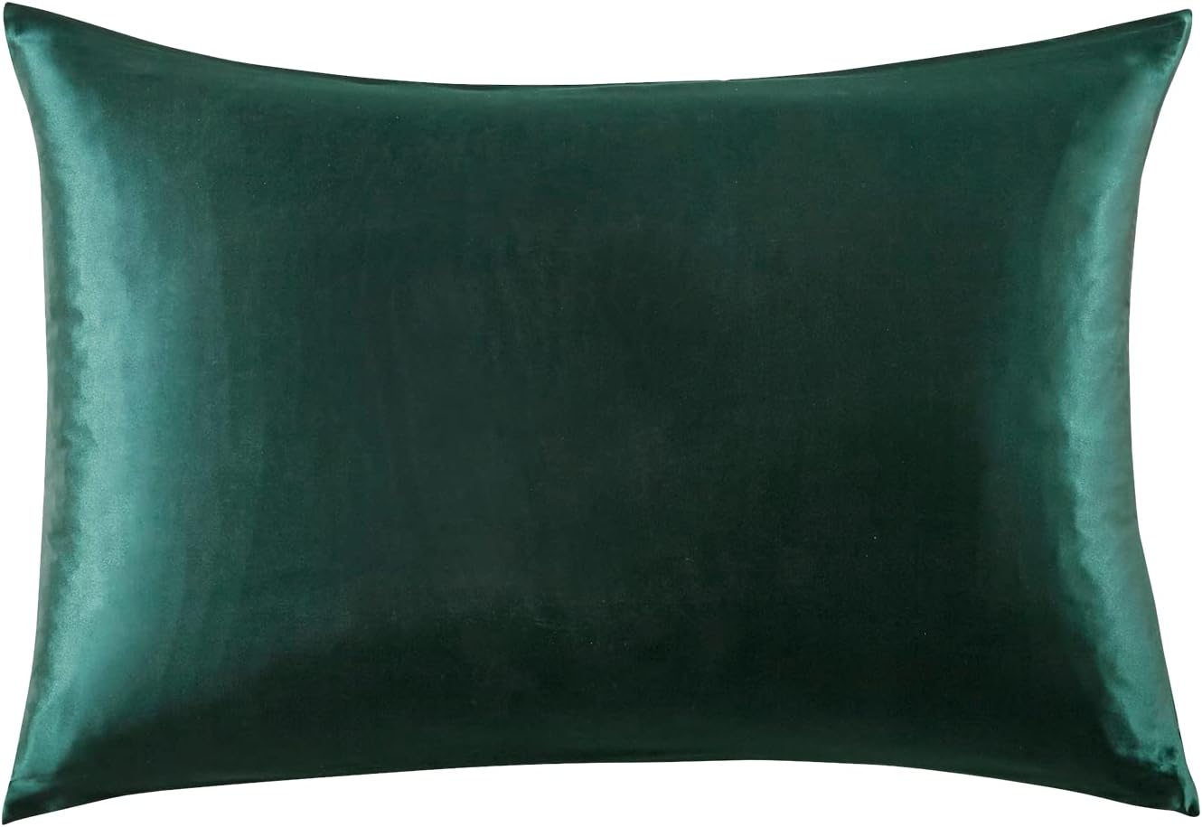 Luxury Pillowcase - 100% Pure Mulberry Silk on Both Sides - Emerald Green