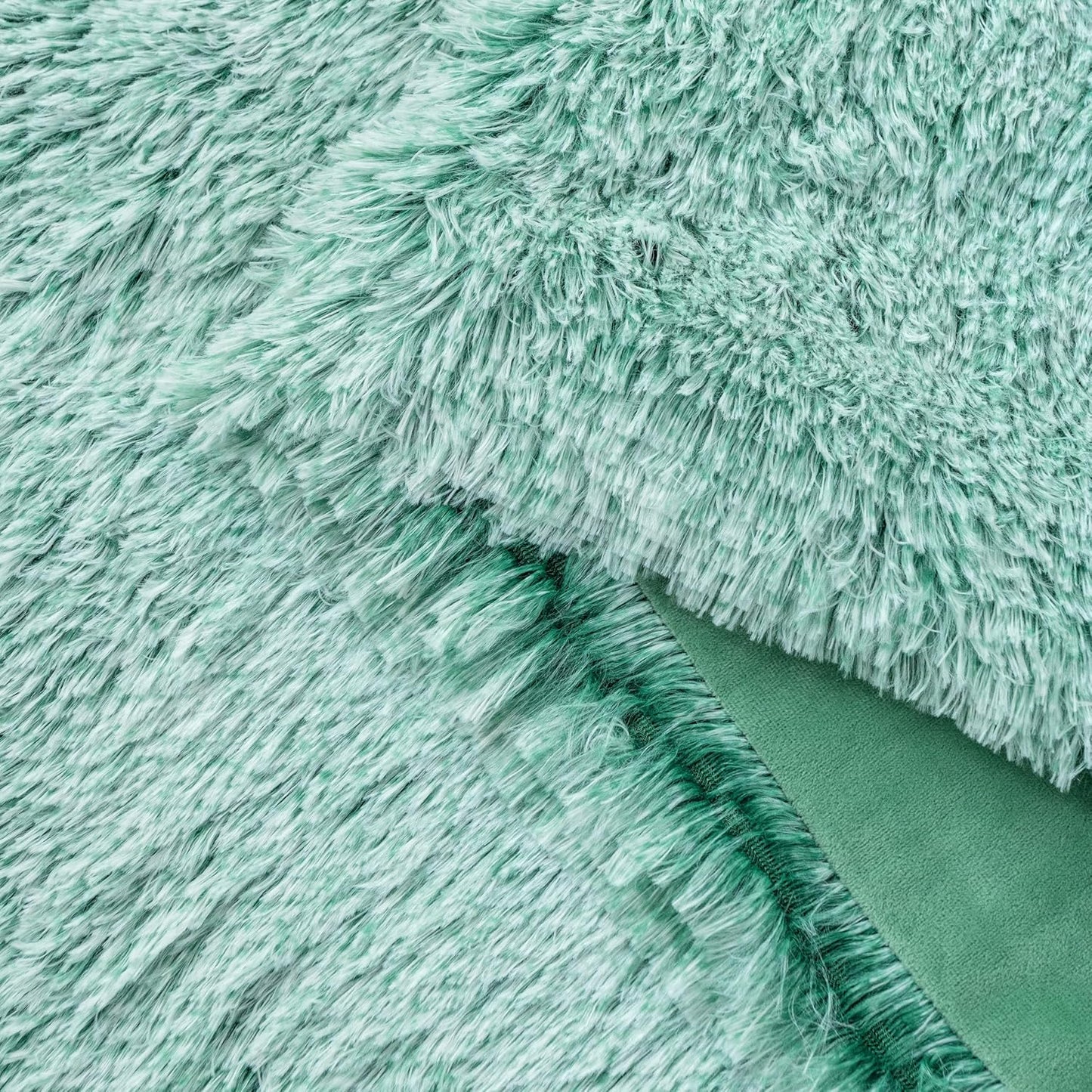 Throw Blanket Double Sided Faux Fur Shaggy - Emerald