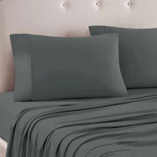 Art Terrace Microfiber Sheet Set Queen 33cm Wall Dark Grey