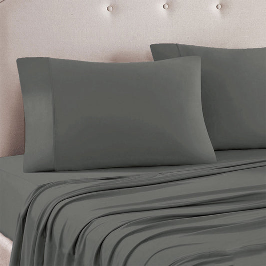 Art Terrace Microfiber Sheet Set Queen 33cm Wall Grey