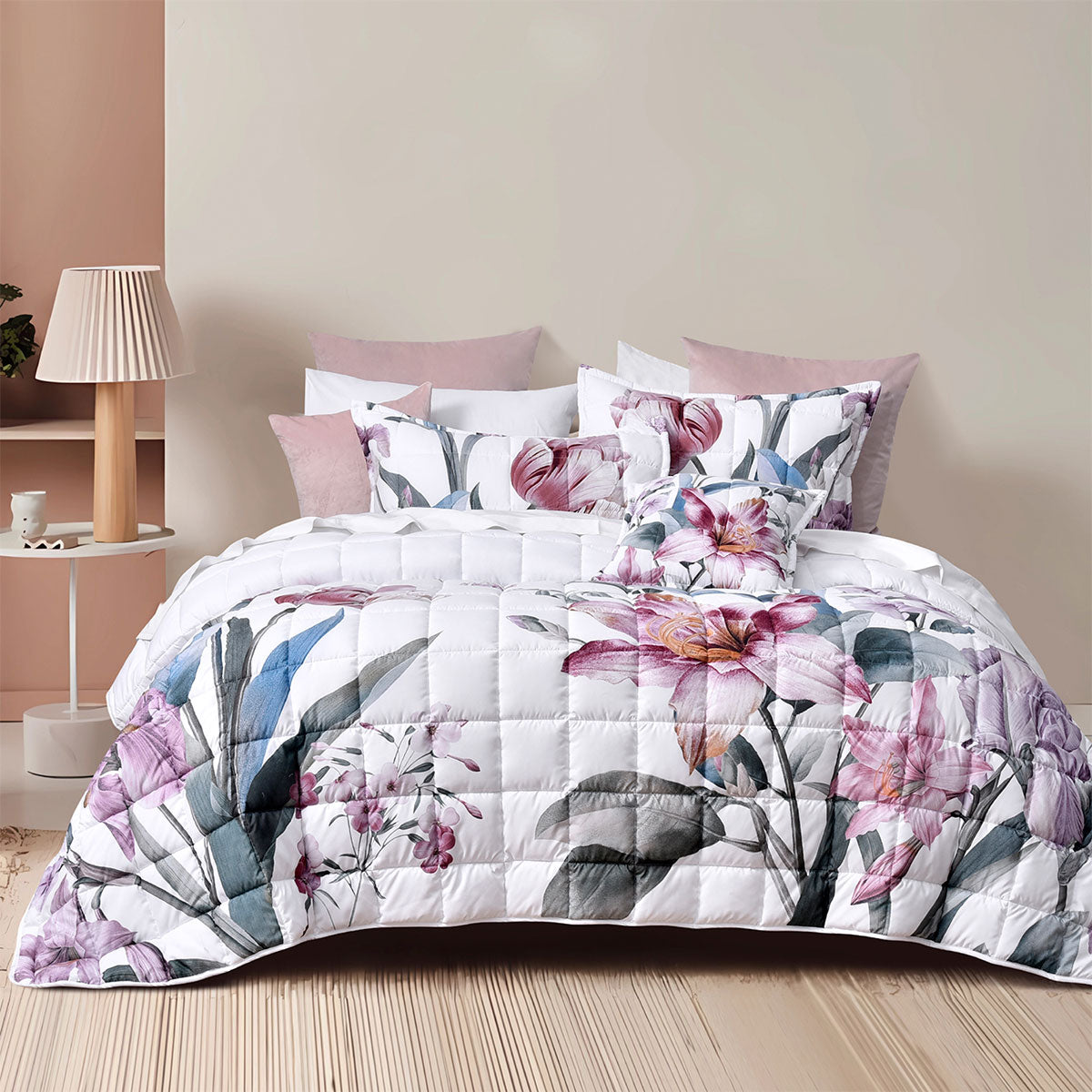 Bianca Carmela White Polyester Bedspread Set Single