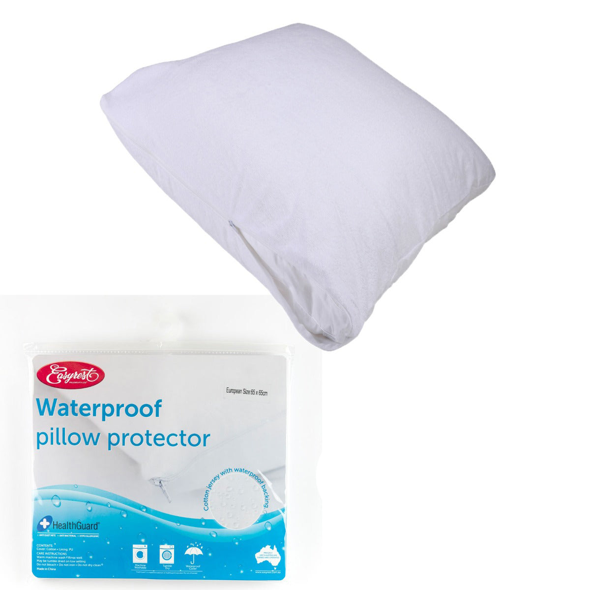 Easyrest Bamboo Cotton Jersey Waterproof European Pillow Protector