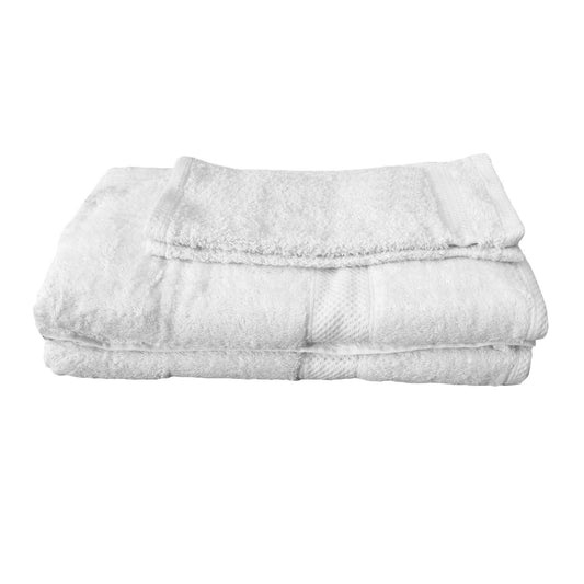 Egyptian Cotton Bath Sheets and Face Washers Set of 4 - White