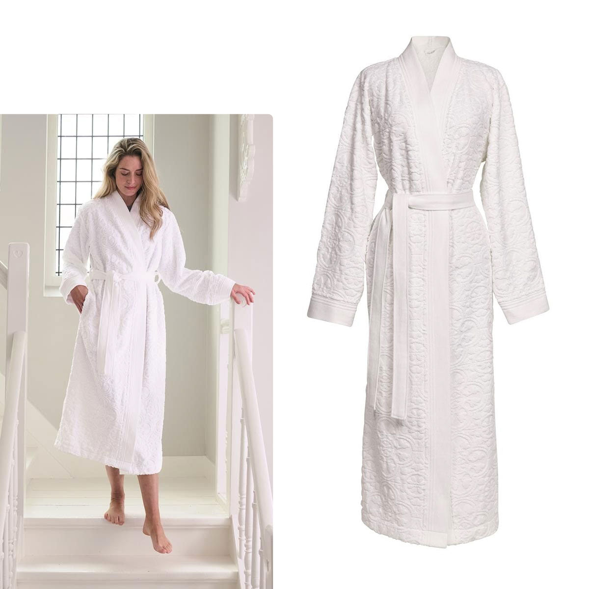 Bathrobe XX-Large PIP Studio Mosaic de Pip White Cotton