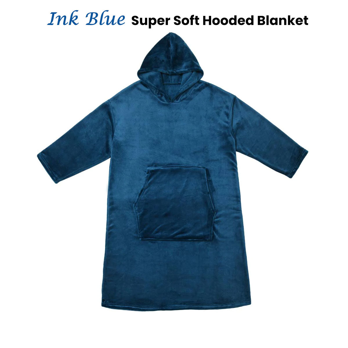 Hooded Blanket Super Soft Extra Large - Ink Blue Accessorize