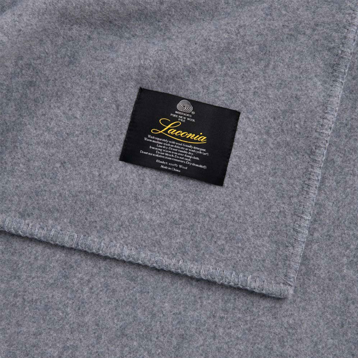 Wool Blanket Double 400GSM Premium Australian Pure - Grey Laconia