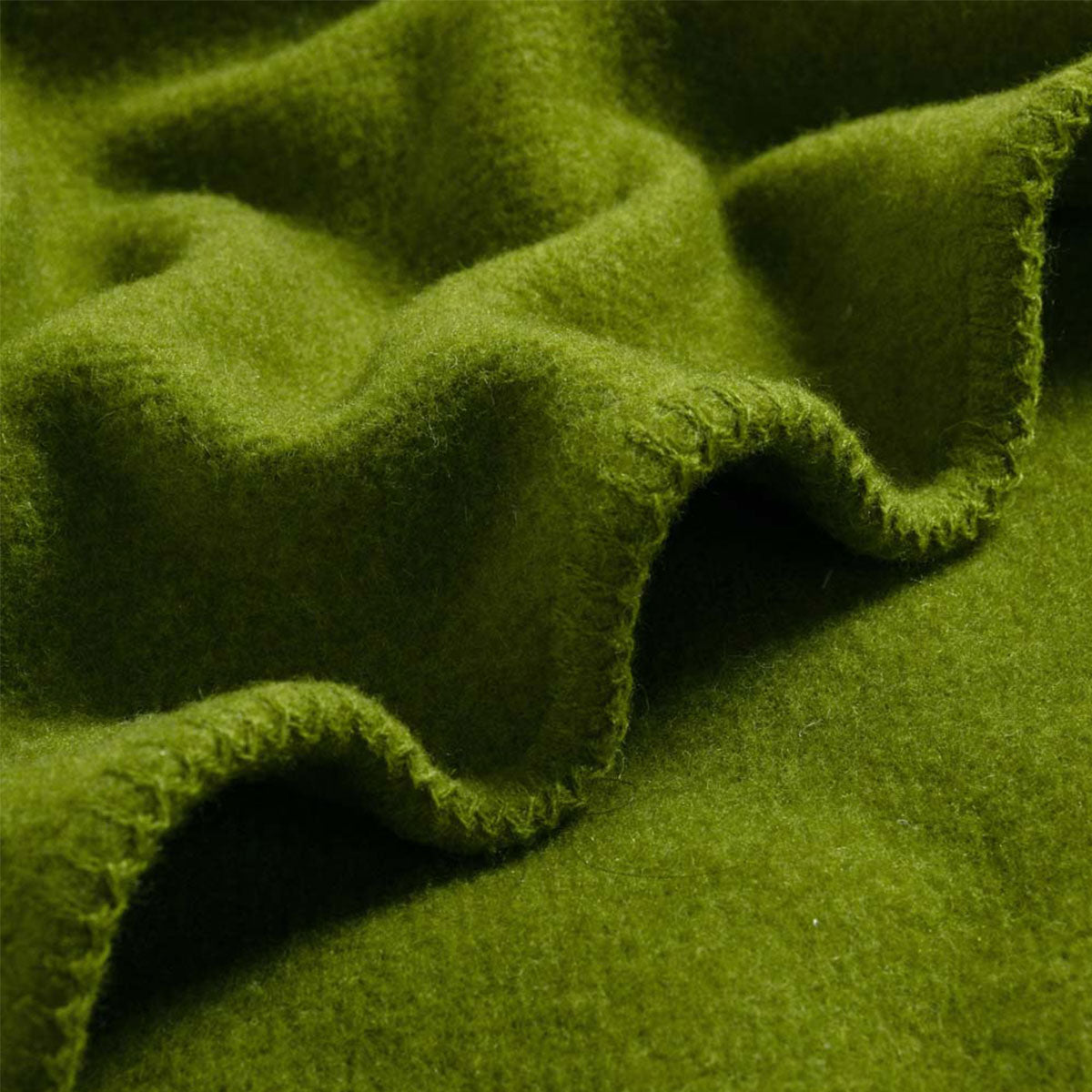 Wool Blanket Double 400GSM Premium Australian Pure - Moss Green Laconia