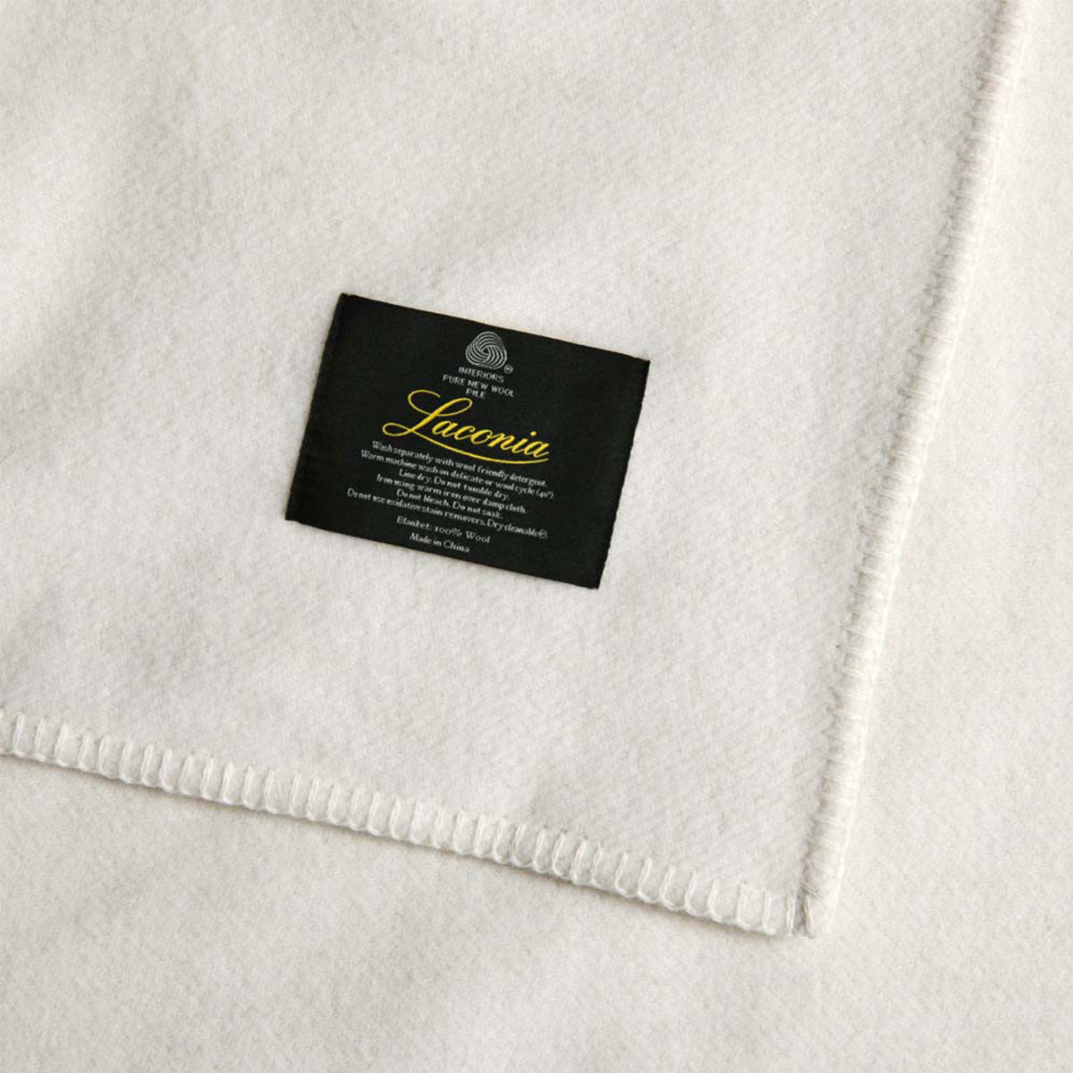 Wool Blanket Double 400GSM Premium Australian Pure - Natural Laconia